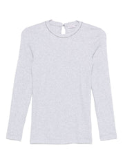 Brunello Cucinelli grey cotton crewneck sweater