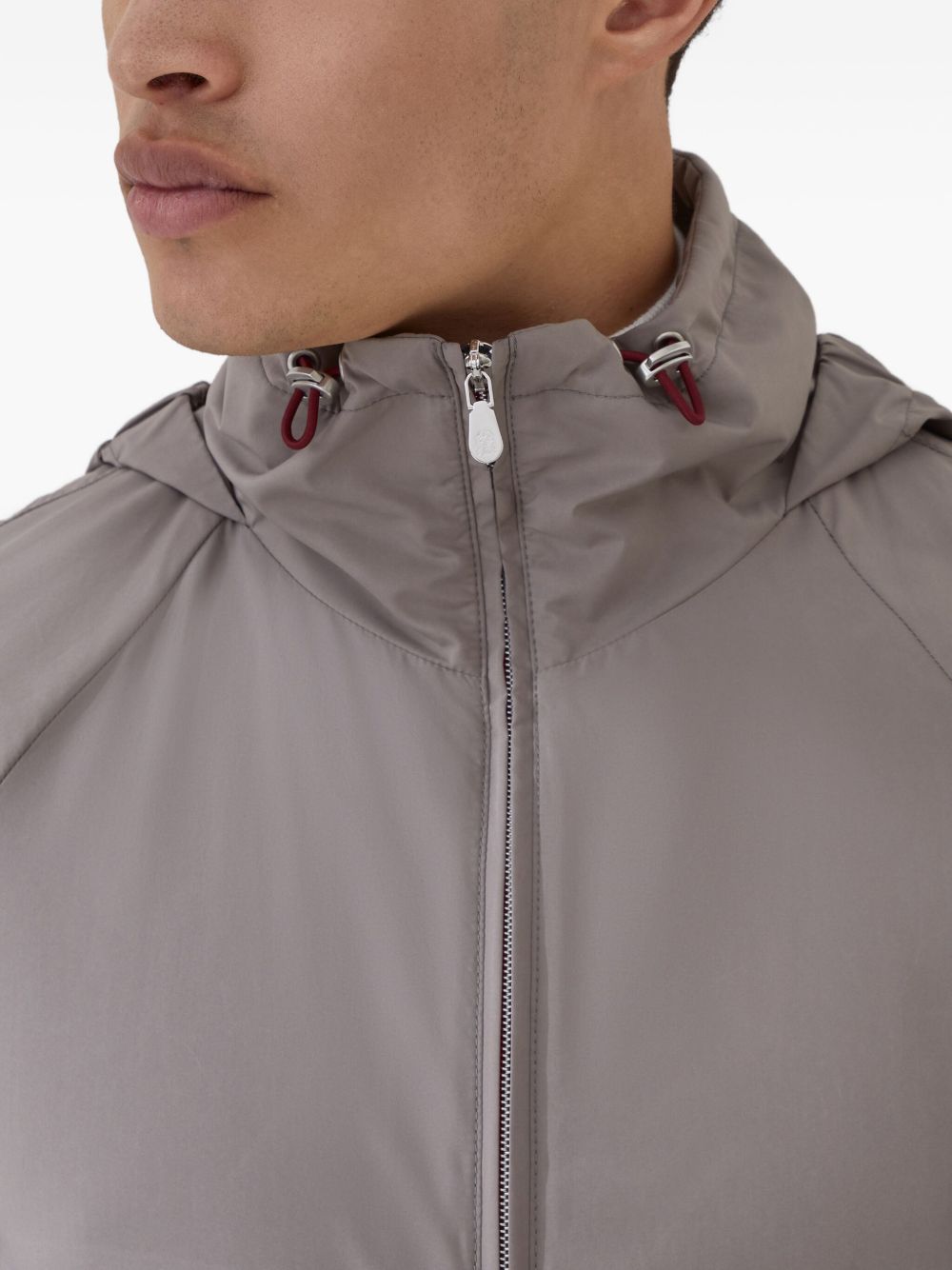 Brunello Cucinelli Coats Cazadora resistente al agua gris paloma