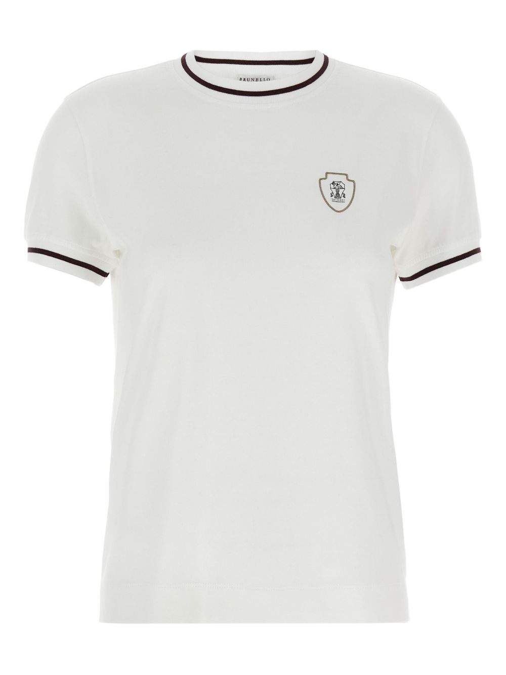 Brunello Cucinelli White Cotton T-Shirt — Women’s Polo Elegance