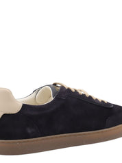 Brunello Cucinelli dark blue suede sneakers