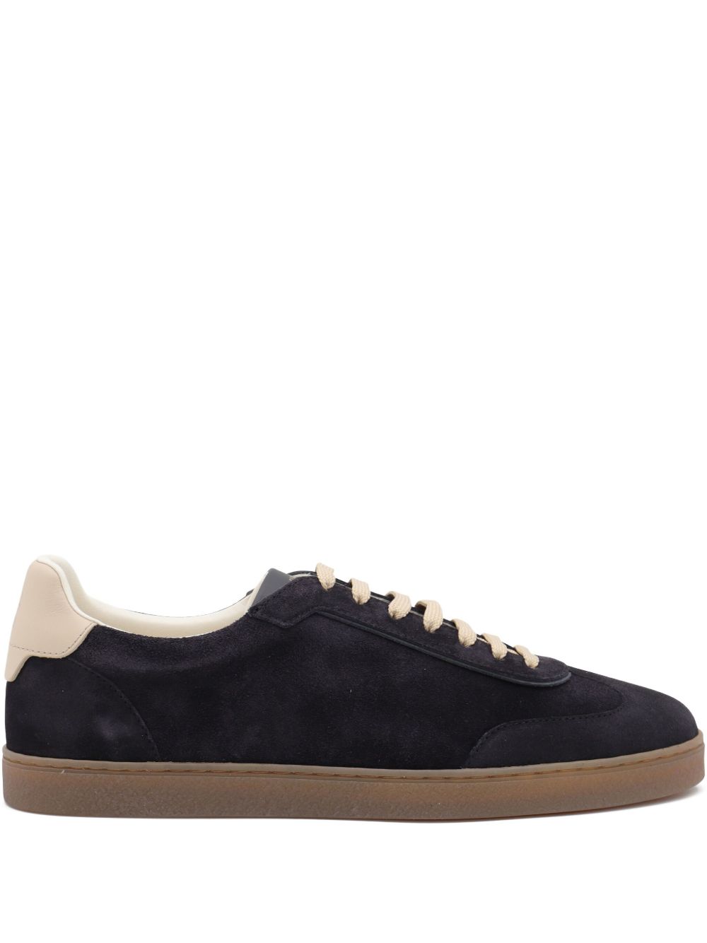 Brunello Cucinelli dark blue suede sneakers
