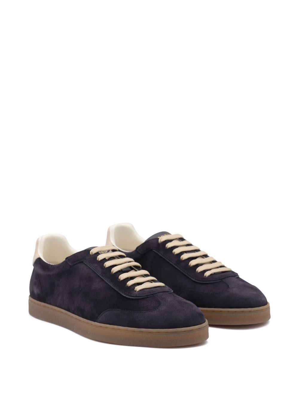 Brunello Cucinelli dark blue suede sneakers