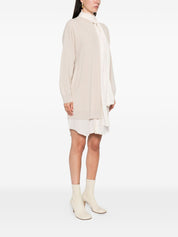 Beige Cashmere Short Dress — Brunello Cucinelli