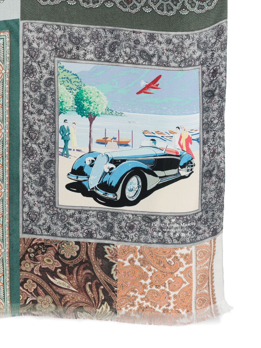 Pierre Louis Mascia Scarfs in Grey Silk