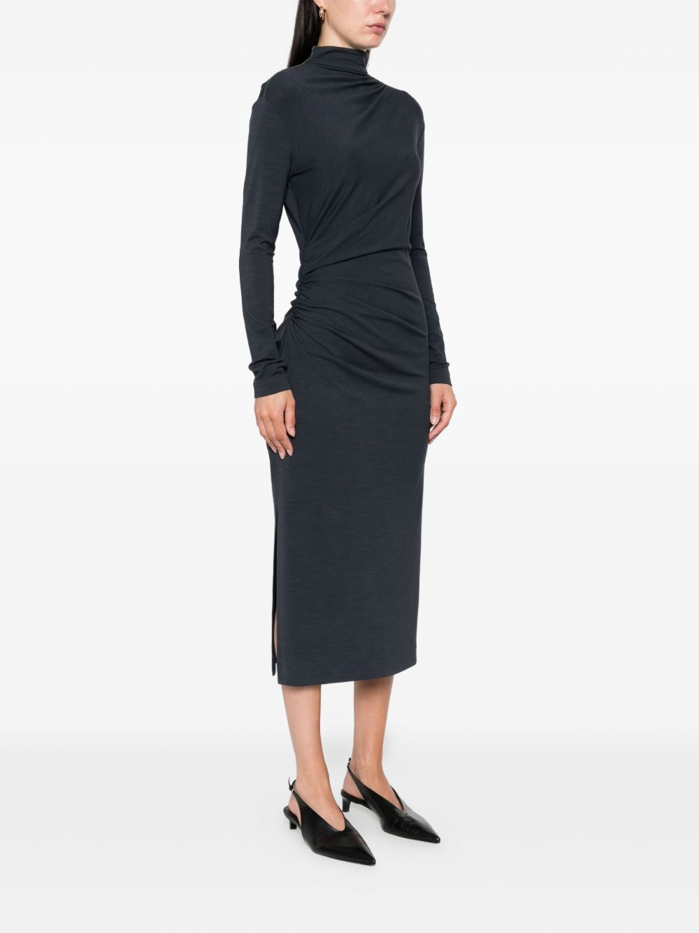 Brunello Cucinelli Dresses Blue wool blend midi dress