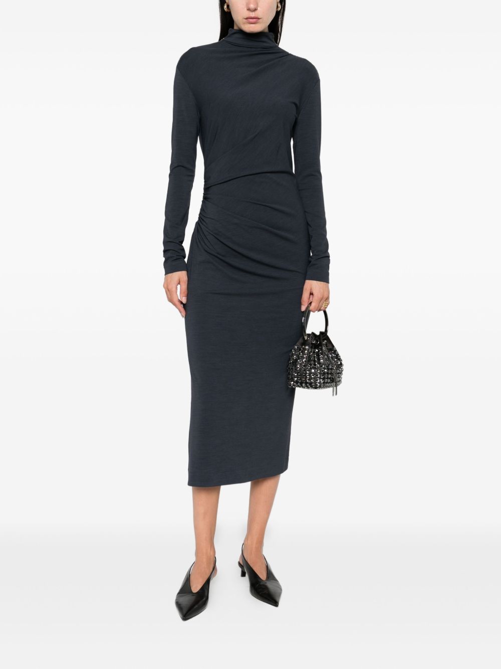 Brunello Cucinelli Dresses Blue wool blend midi dress