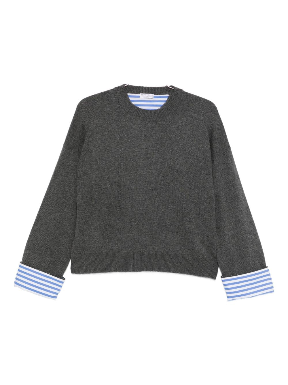 Grey Cashmere Crewneck — Brunello Cucinelli Sweater