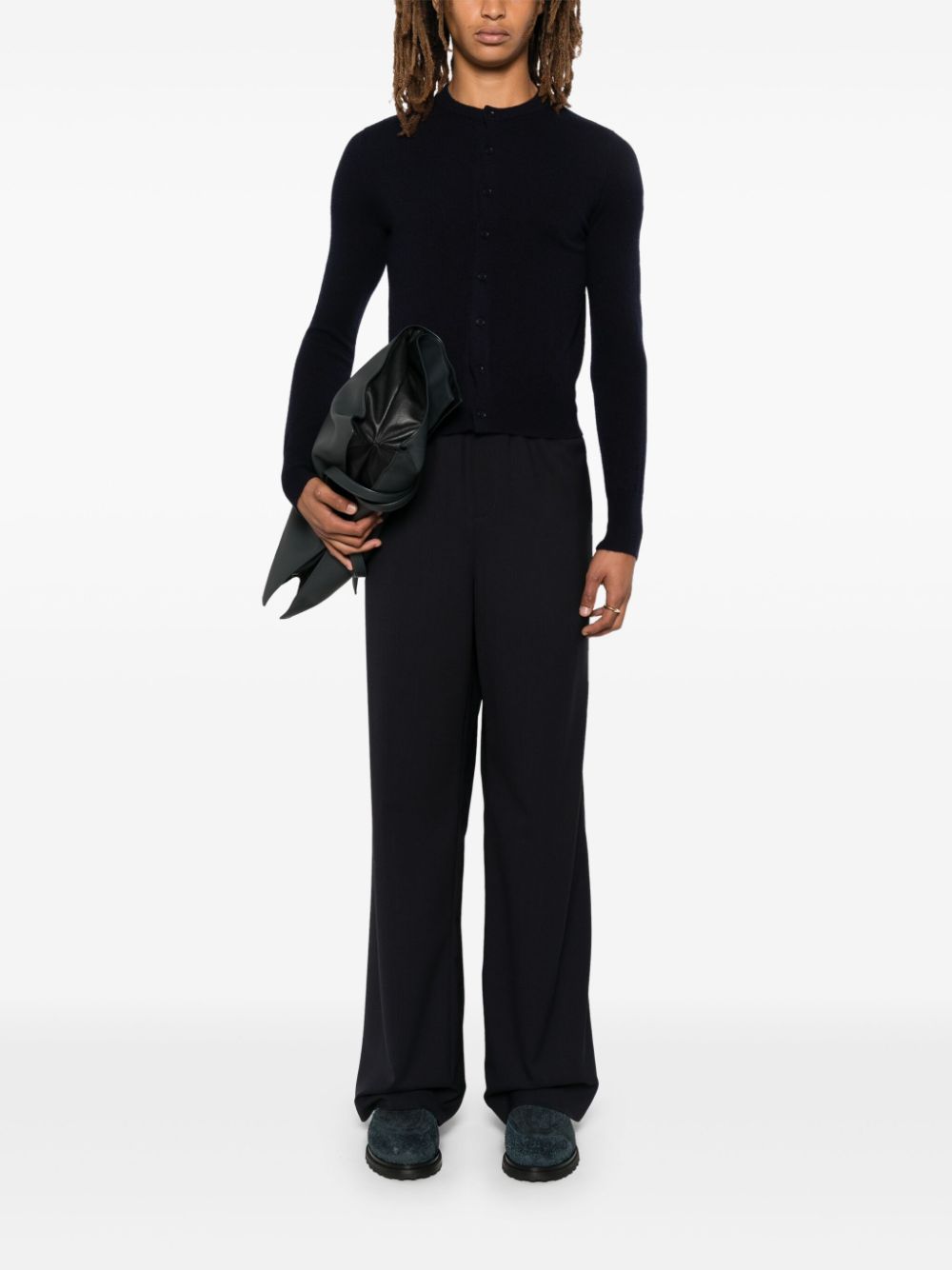 Blue Cashmere Cardigan — Extreme Cashmere Sweater