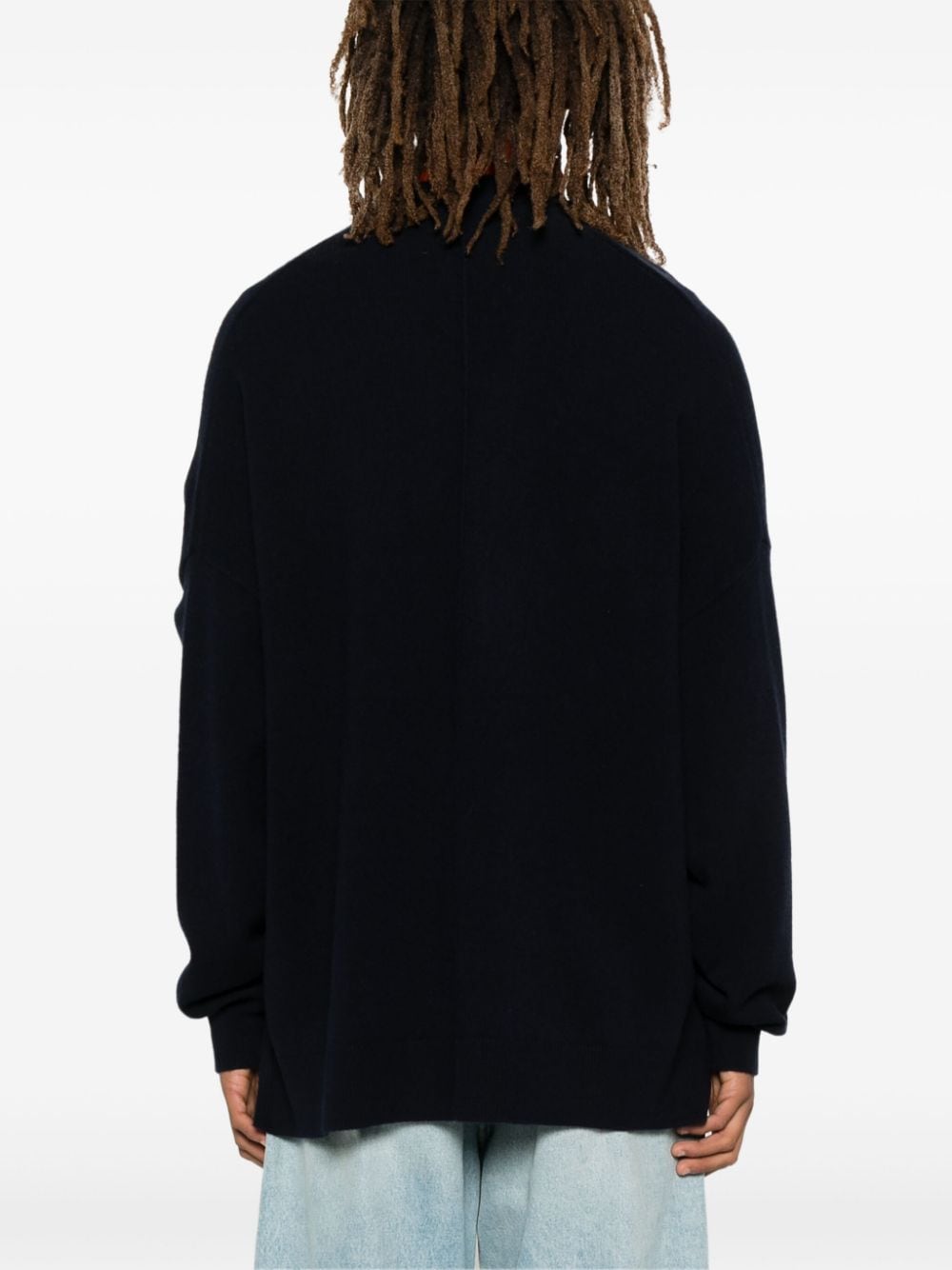 Pulls en cachemire extrême Cardigan bleu en mélange de cachemire