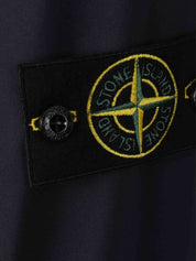 Stone Island Coats Blue cotton zipped hoodie