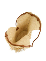 Sacs Zimmermann. Sac cabas en raphia beige