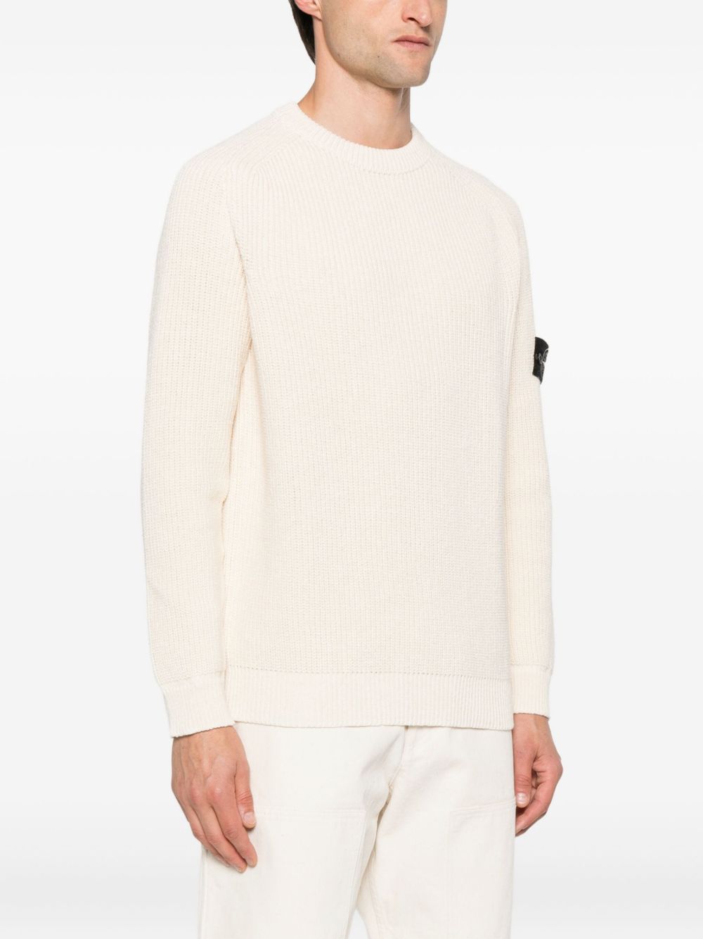 Stone Island Sweaters Ivory cotton crewneck