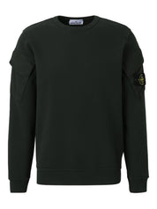 Stone Island cotton crewneck sweater — dark green