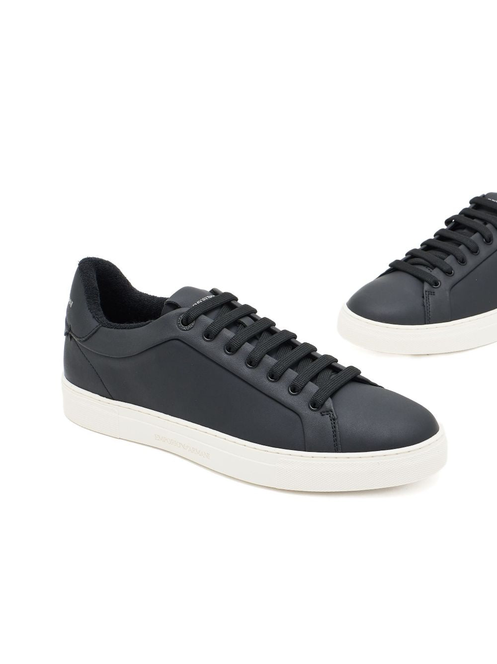 Emporio Armani Exclusive Sneakers — Black Leather
