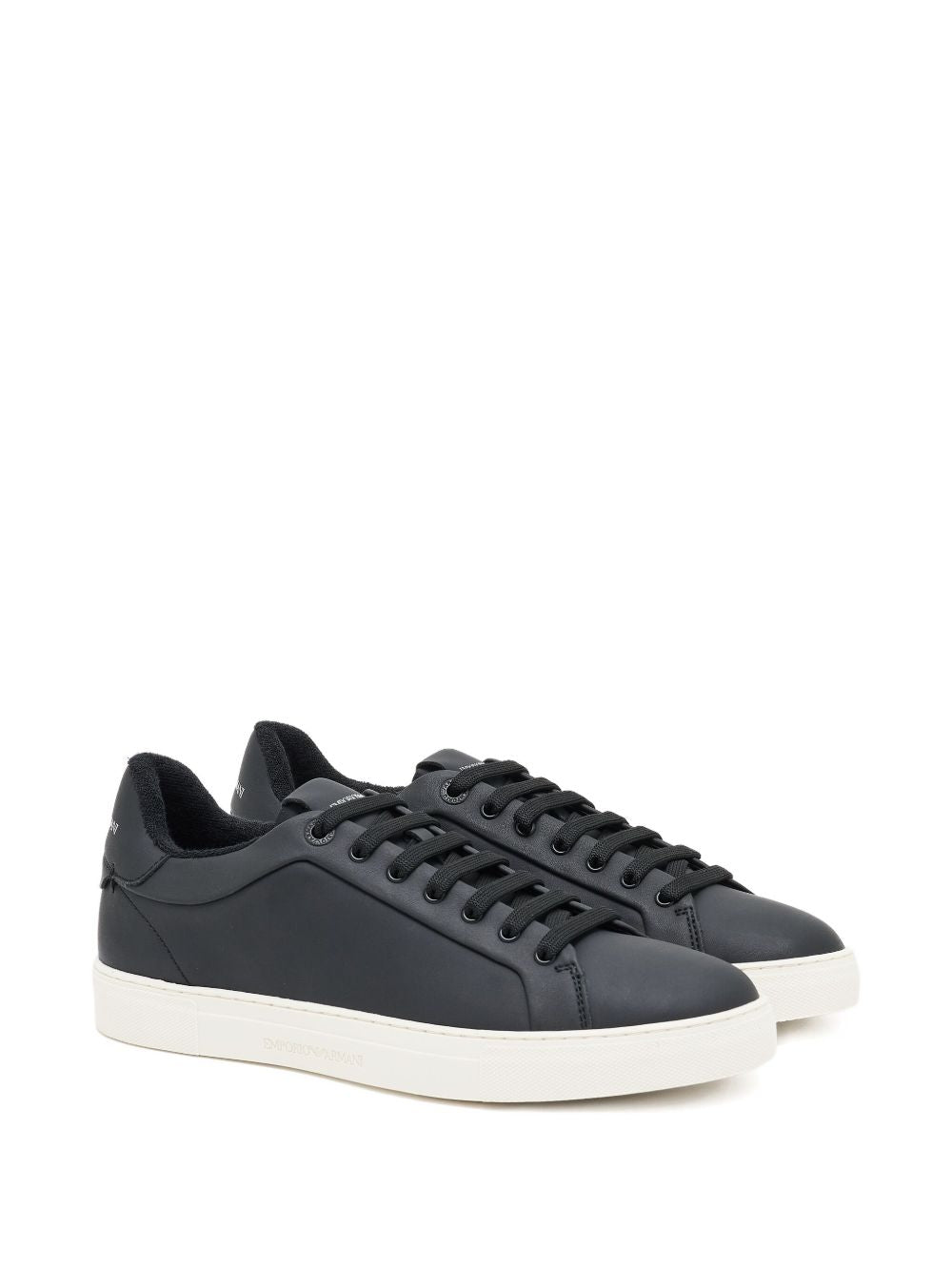 Emporio Armani Exclusive Sneakers — Black Leather