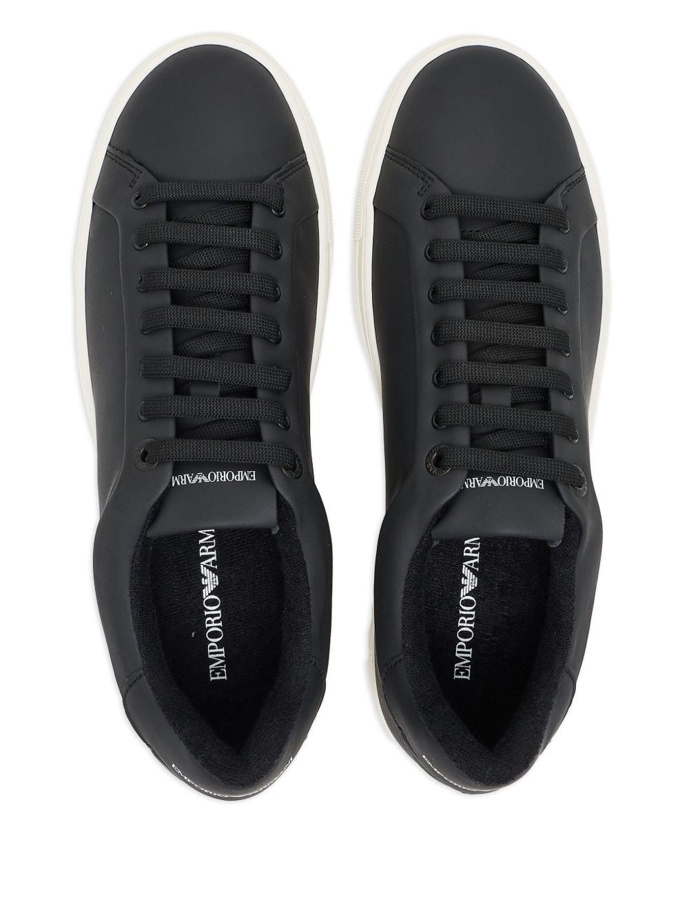 Emporio Armani Exclusive Sneakers — Black Leather
