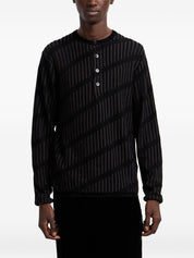 Pull Emporio Armani 032C Col ras du cou en laine noire