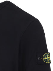 Stone Island Black Cotton Crewneck Sweater