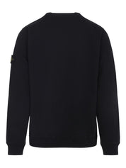 Stone Island Black Cotton Crewneck Sweater