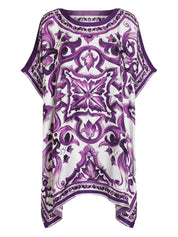 Dolce &amp; Gabbana Sea clothing Caftan en soie violet