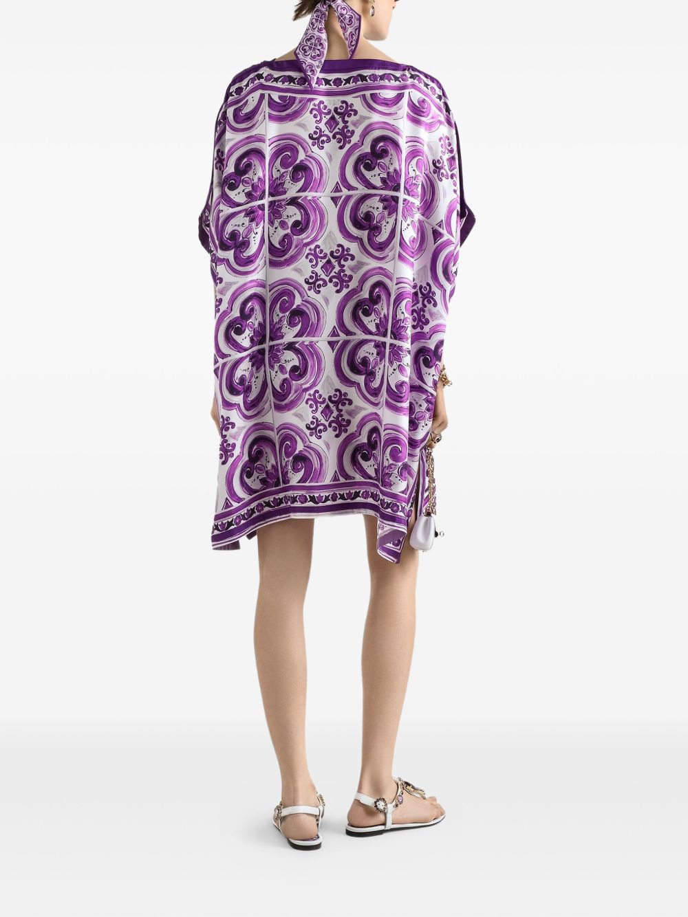 Dolce &amp; Gabbana Sea clothing Caftan en soie violet