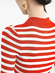 Dolce & Gabbana Red Striped Polo Shirt