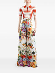 Dolce & Gabbana Red Striped Polo Shirt