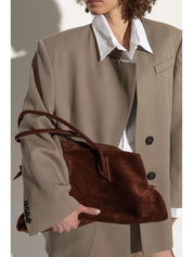 Brown leather shoulder bag — The Attico La Passeggiata