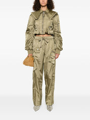 GANNI Green Nylon Bomber Jacket