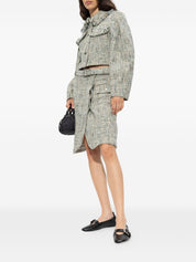 Jupes Ganni Midi en tweed beige