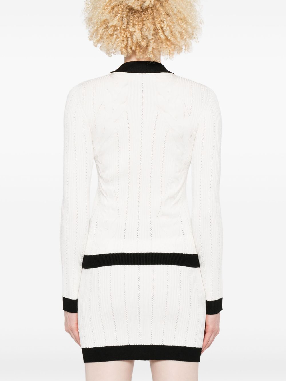 Balmain Sweaters White crewneck cardigan