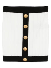 Balmain Skirts White knitted mini