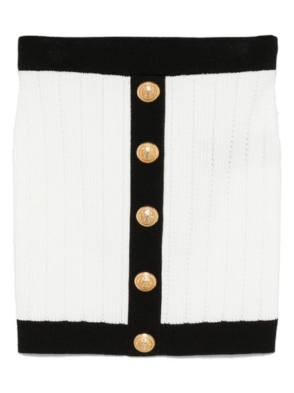 Jupes Balmain Mini en maille blanche