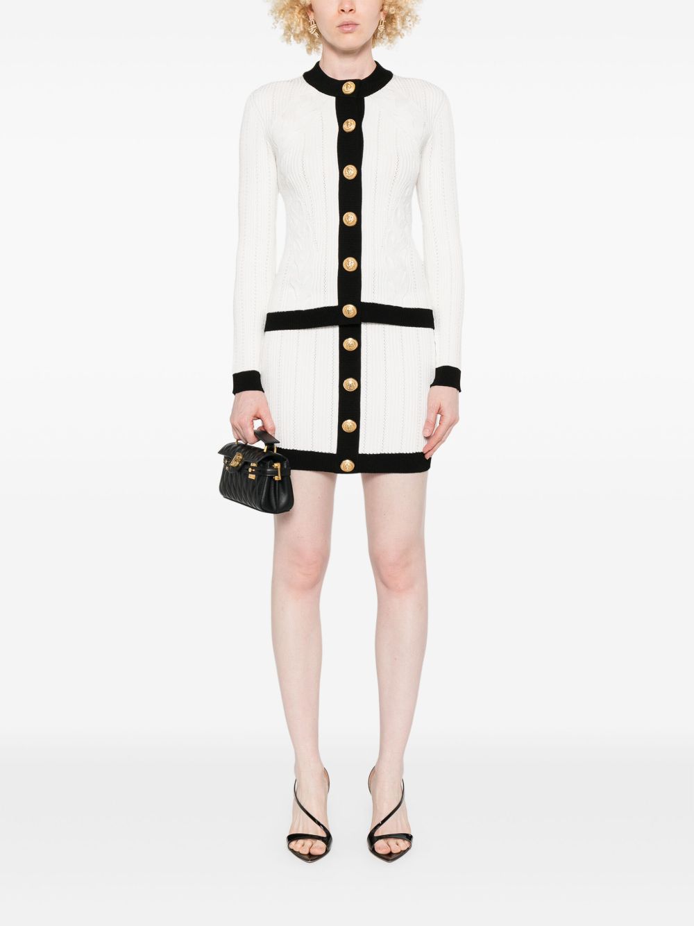 Jupes Balmain Mini en maille blanche