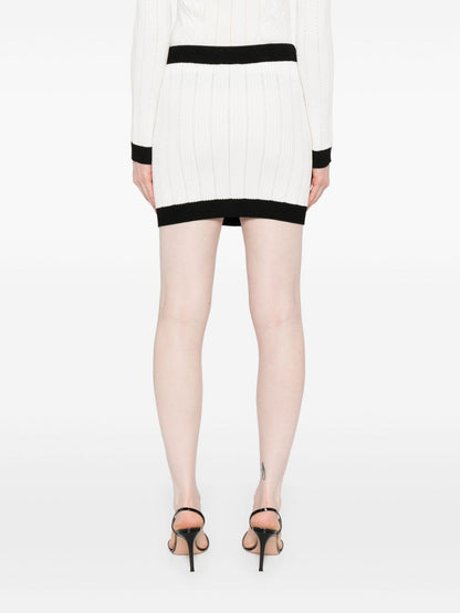 Jupes Balmain Mini en maille blanche