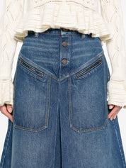 Chloé Chloè Skirts Blue denim midi skirt