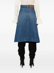 Chloé Chloè Skirts Blue denim midi skirt