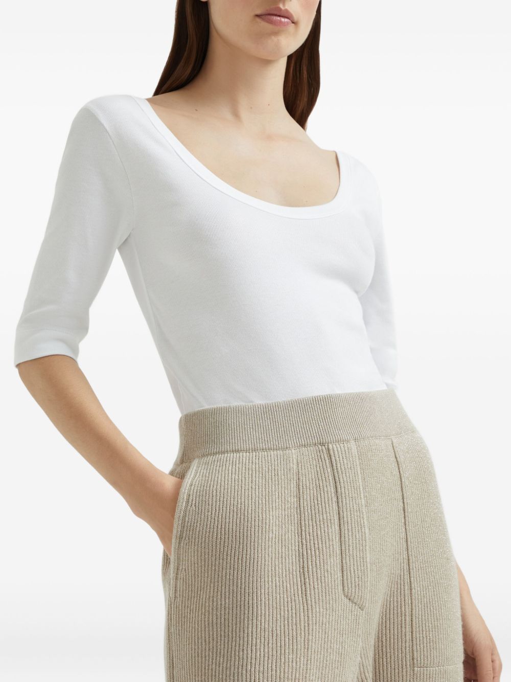 Brunello Cucinelli Trousers in Beige Cashmere