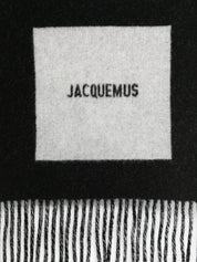 Jacquemus L'Echarpe Jacquemus scarf in black jacquard