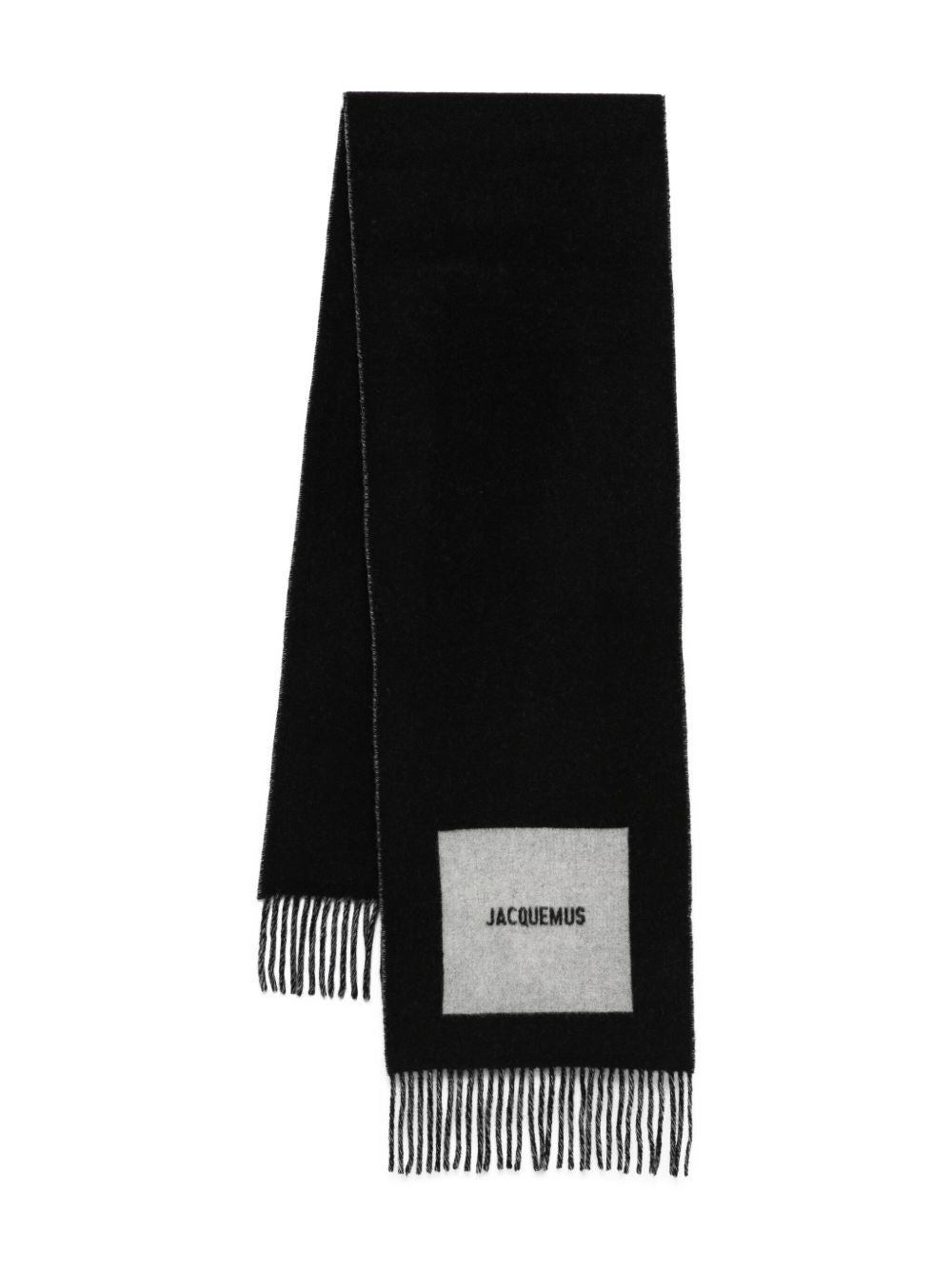 Jacquemus L'Echarpe Jacquemus scarf in black jacquard