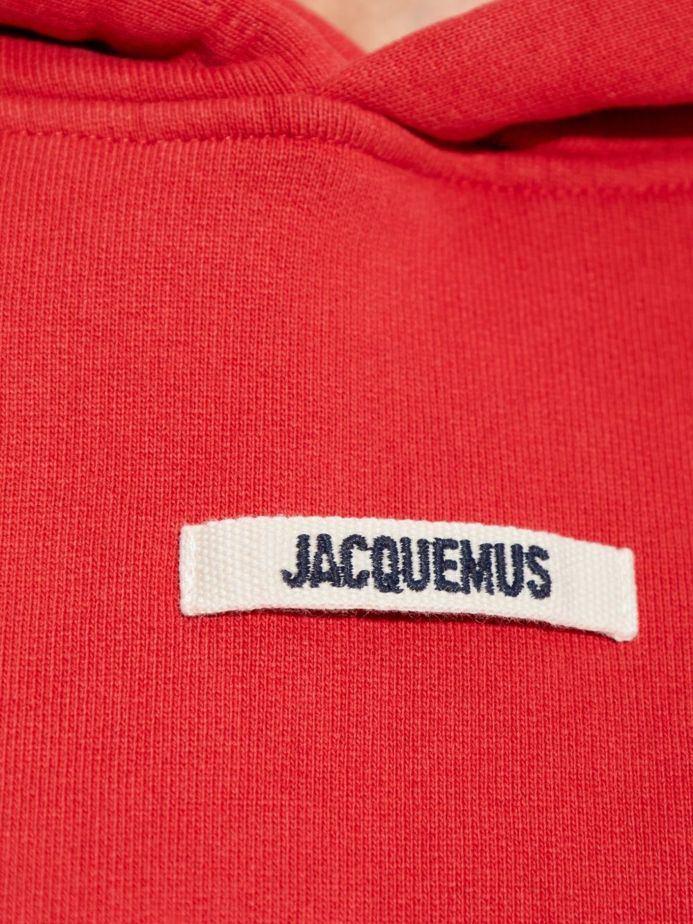 Jacquemus Sweaters Red cropped hoodie
