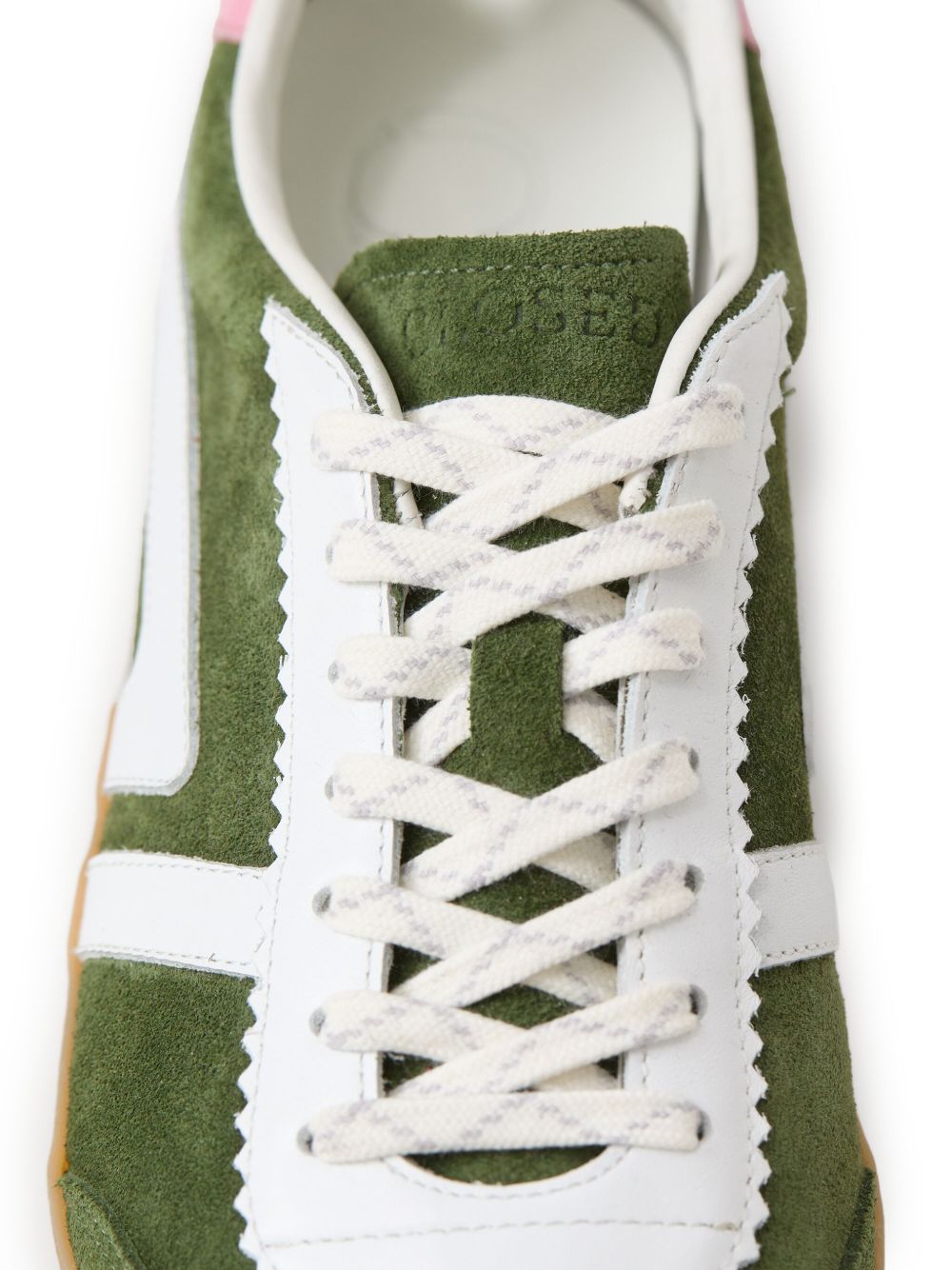 Closed Sneakers Green leather with gum sole