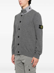 Stone Island Sweaters Grey wool cardigan