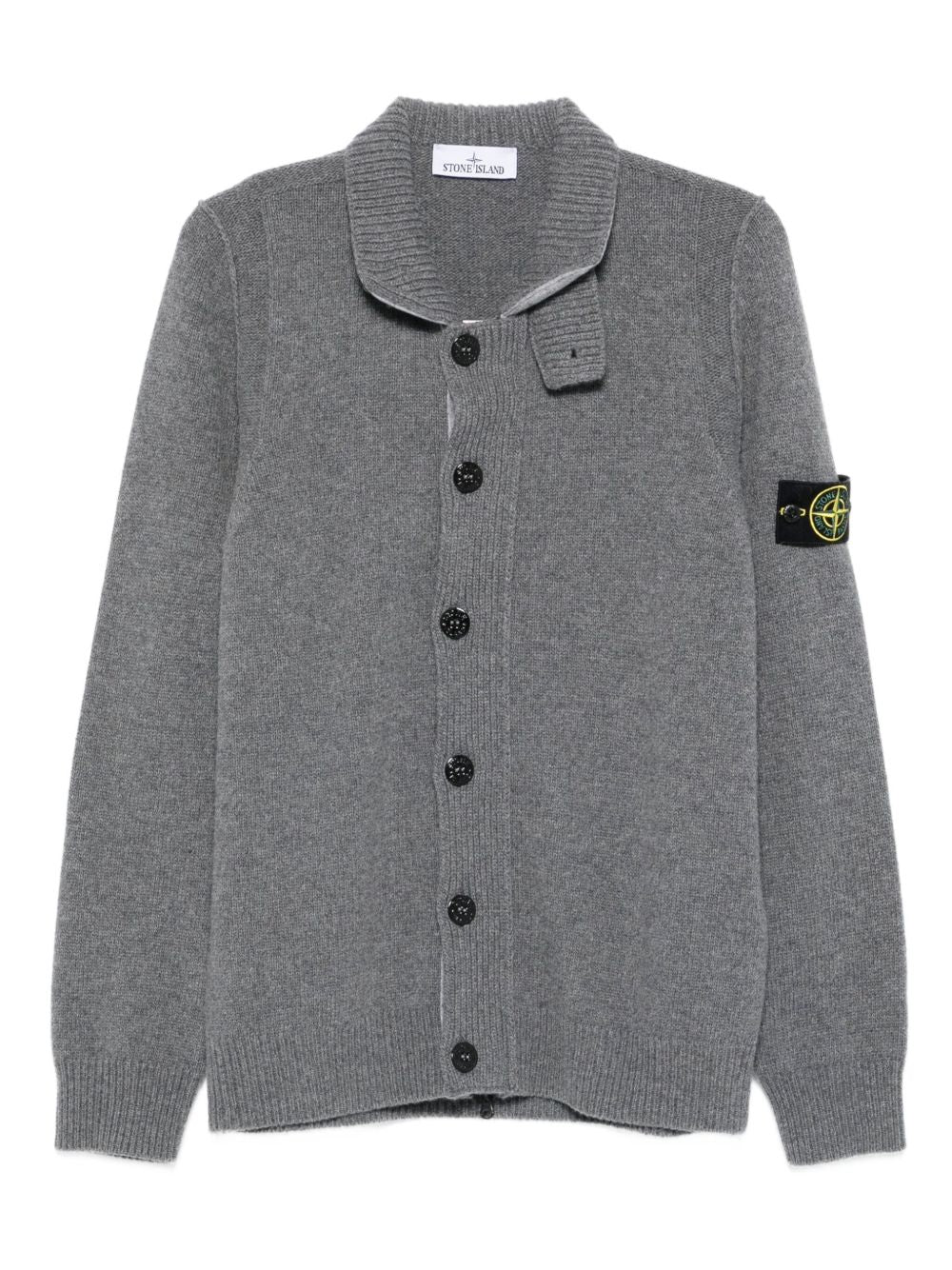 Stone Island Sweaters Grey wool cardigan