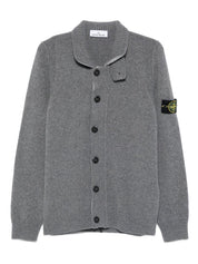 Stone Island Sweaters Grey wool cardigan