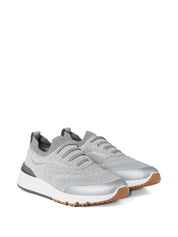 Brunello Cucinelli Grey Knit Sneakers — Men’s Luxury Comfort