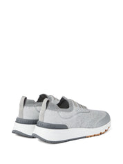 Brunello Cucinelli Grey Knit Sneakers — Men’s Luxury Comfort