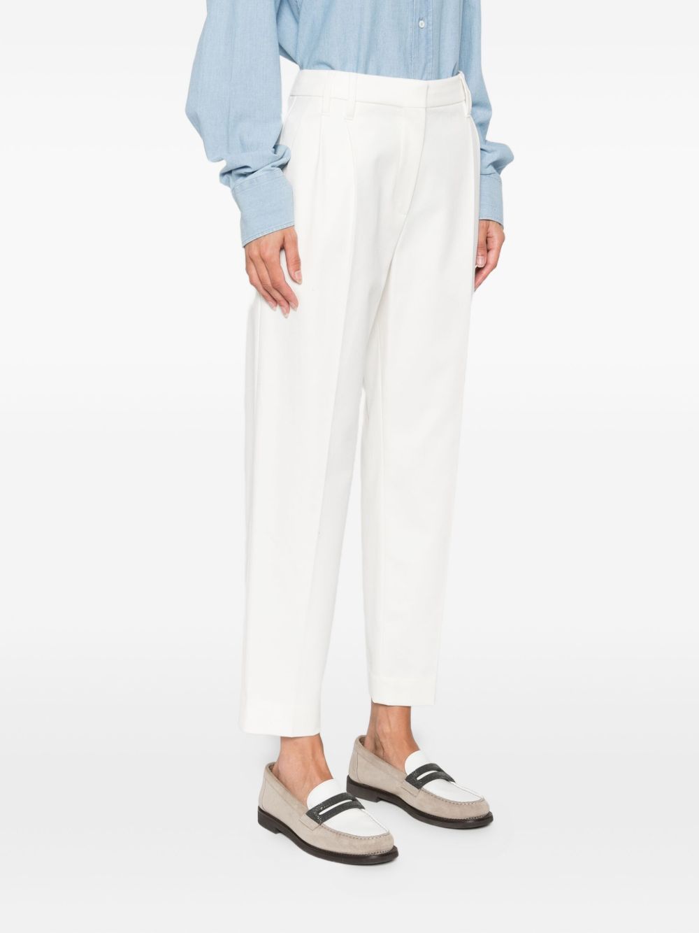 Pantalones Brunello Cucinelli Chino de algodón blanco