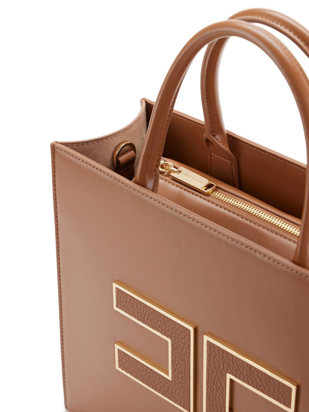 Elisabetta Franchi Brown Leather Handbag