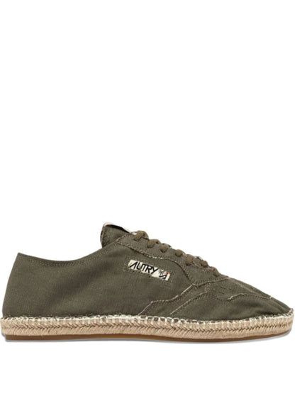 AUTRY Sneakers Green — Canvas Espadrillas for Men